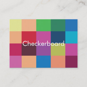 Colourful Chequerboard Pattern Business Card