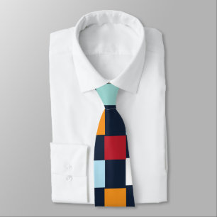 Colourful Chequerboard Pattern Tie