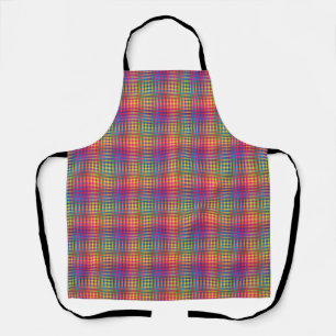 Colourful Chequered Abstract Pattern Apron