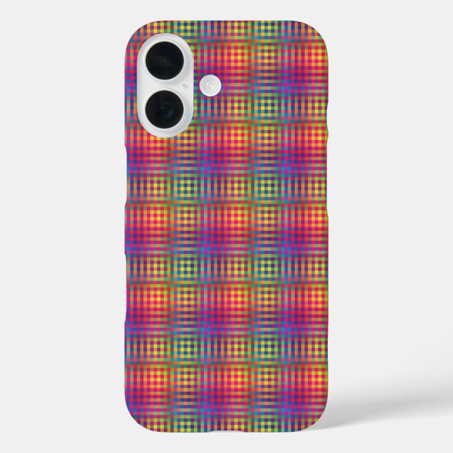 Colourful Chequered Abstract Pattern Case-Mate iPhone Case (Back)