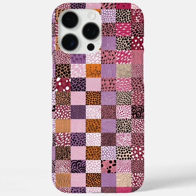 Colourful Chequered Apple Watch Band Case-Mate iPhone Case (Back)