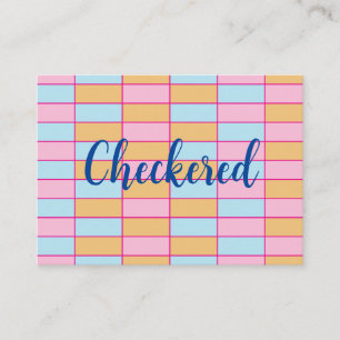 Colourful Chequered Business Card