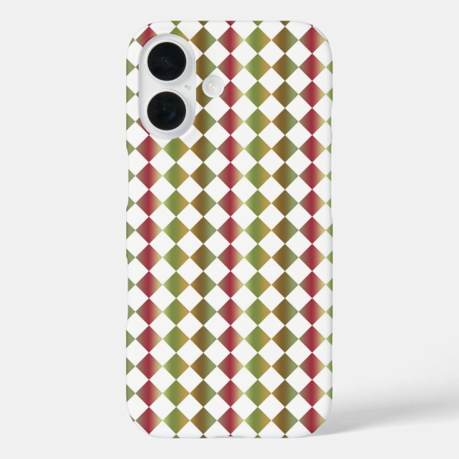 Colourful Chequered Diamond Pattern Case-Mate iPhone Case (Back)