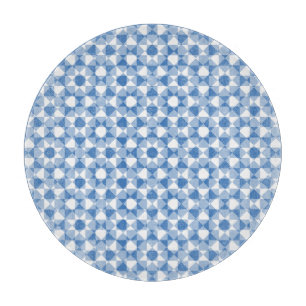 Colourful Chequered Diamond Plaid Pattern Cutting Board