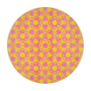 Colourful Chequered Diamond Plaid Pattern Cutting Board