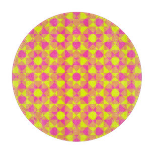 Colourful Chequered Diamond Plaid Pattern Cutting Board