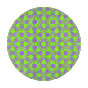 Colourful Chequered Diamond Plaid Pattern Cutting Board