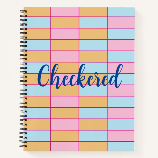 Colourful Chequered  Notebook (Front)