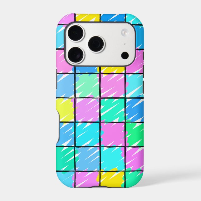 Colourful Chequered Pattern Design (Back)