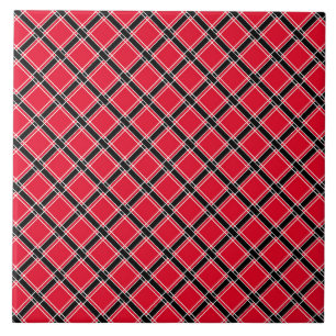 Colourful chequered pattern in an oblique cage ceramic tile