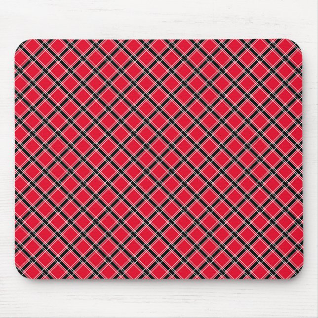 Colourful chequered pattern in an oblique cage  mouse pad (Front)