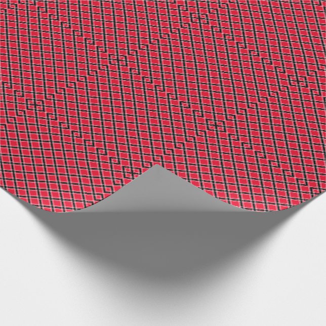 Colourful chequered pattern in an oblique cage wrapping paper (Corner)