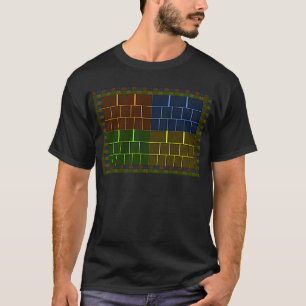 Colourful Chequered pattern vector Wall canvas T-Shirt