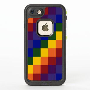 Colourful Chequered Rainbow Pattern