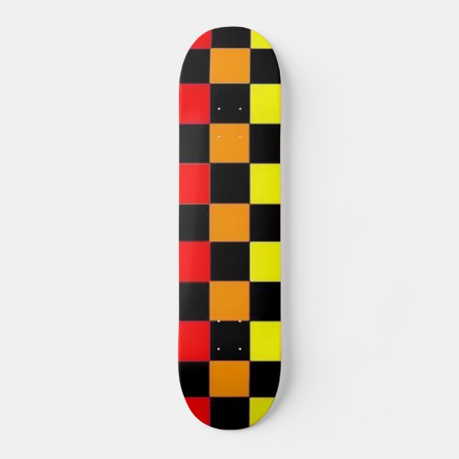Colourful Chequered Skateboard #1 (Front)