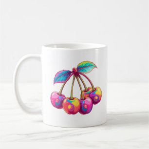 Colourful cherries coffee mug