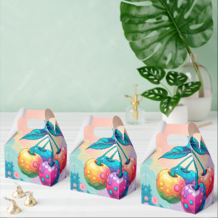 Colourful cherries favour box