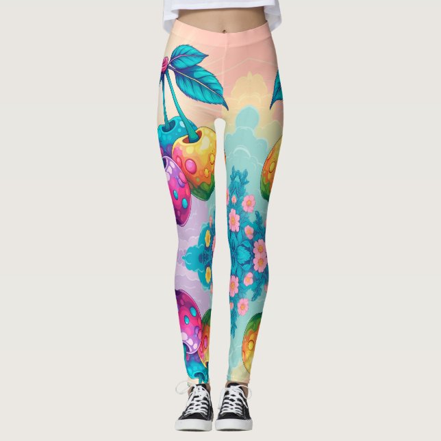 Colourful cherries leggings (Front)