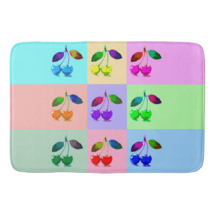 Colourful Cherries - Pop Art Bath Mat