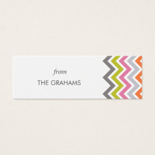 Colourful Chevron Custom Gift Tags