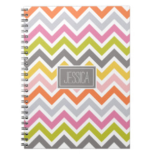 Colourful Chevron Custom Notebook