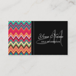 Colourful Chevron Pattern Business Card