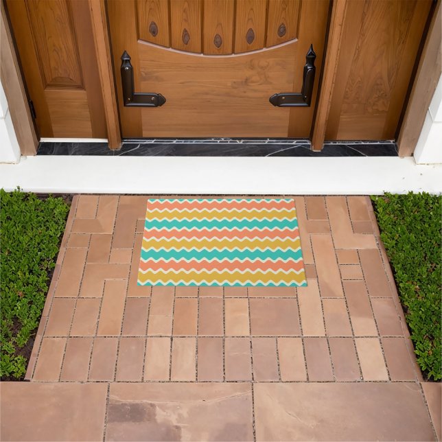 Colourful Chevron Pattern Rug Design (Outdoor)