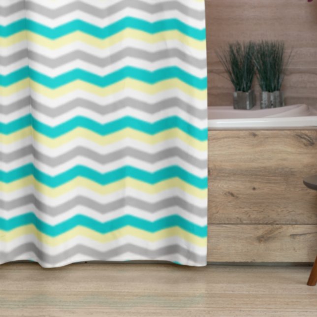Colourful Chevron Pattern Shower Curtain (Creator Uploaded)