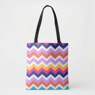 Colourful Chevron Pattern Tote Bag