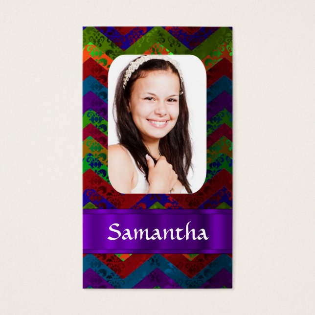 Colourful chevron photo template (Front)