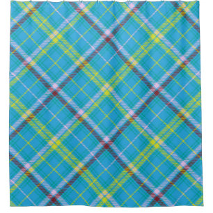 Colourful Chevron Plaid Tartan textured Seamless p Shower Curtain