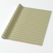 Colourful Chevron Small Stripes Wrapping Paper