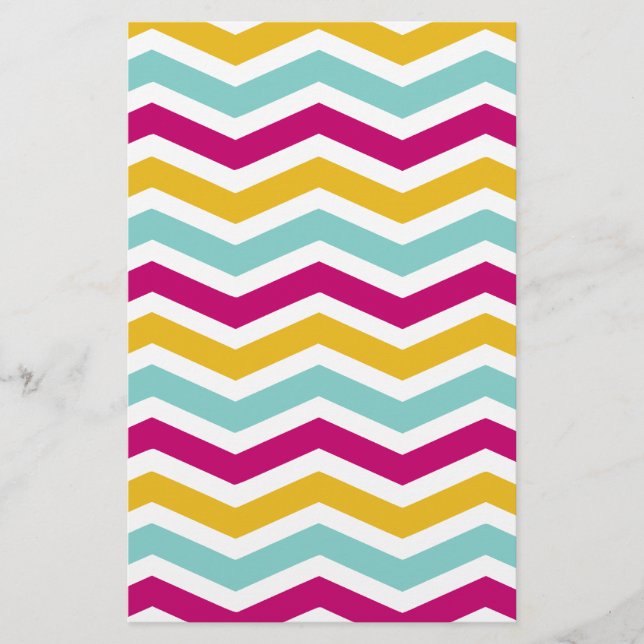 Colourful Chevron Stationery (Front)