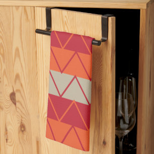 Colourful Chevron Stripe Pattern  Tea Towel