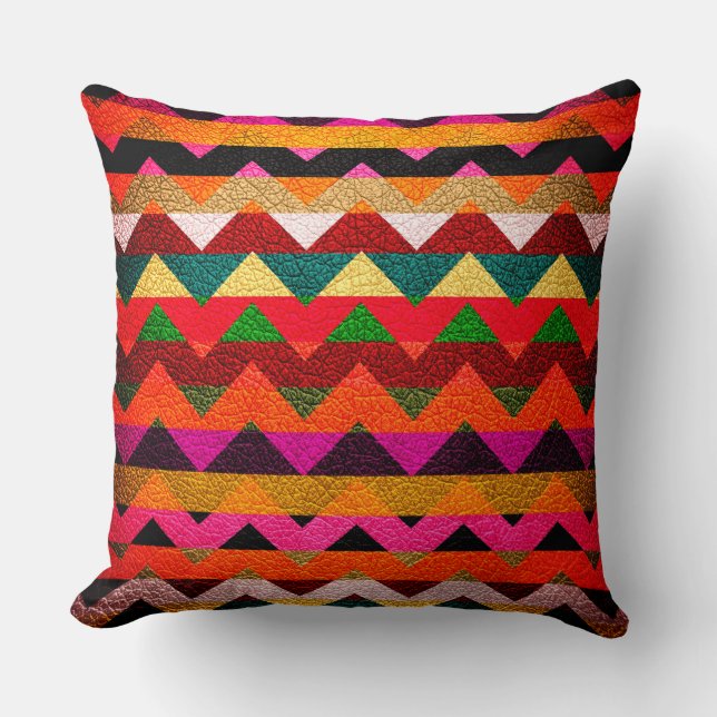 Colourful Chevron Stripes #10 Cushion (Front)