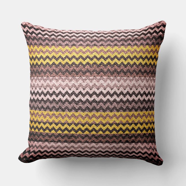 Colourful Chevron Stripes #3 Cushion (Front)