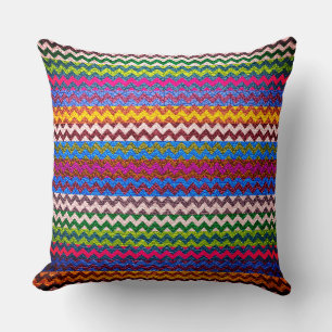 Colourful Chevron Stripes #5 Cushion