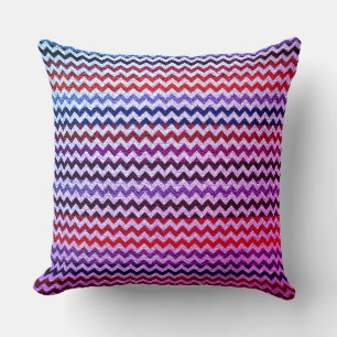 Colourful Chevron Stripes Leather Look #57 Cushion
