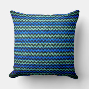 Colourful Chevron Stripes Leather Look #70 Cushion