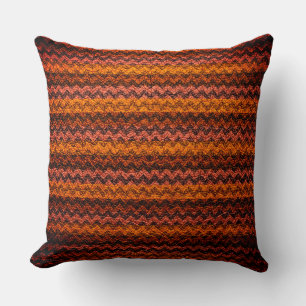 Colourful Chevron Stripes Leather Look #79 Cushion