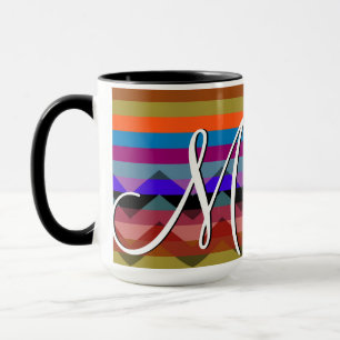 Colourful Chevron Stripes Pattern #2 Mug