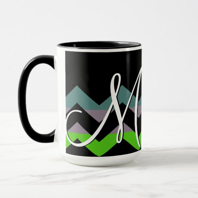 Colourful Chevron Stripes Pattern #6 Mug (Left)