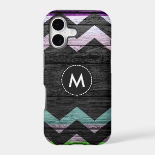 Colourful Chevron Stripes Wood Vintage #8