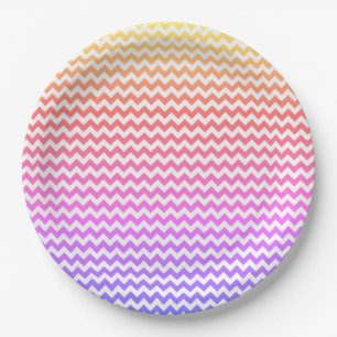 Colourful Chevron Zigzag Pattern #133 Paper Plate