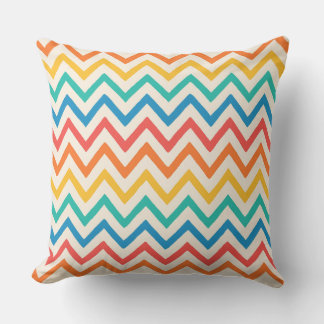 Colourful Chevron Zigzag Pattern Cushion