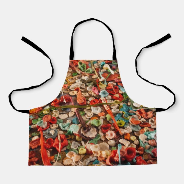 Colourful Chewed Gum Art Apron (Front)