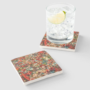 Colourful Chewed Gum Stone Coaster