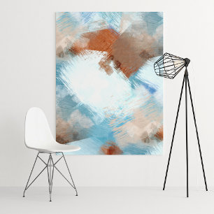 Colourful Chic Abstract Industrial Fusion Art Canvas Print