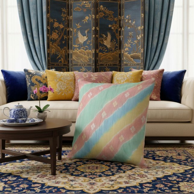  Colourful chic stylish  elegant geometric  Cushion (Creator Uploaded)