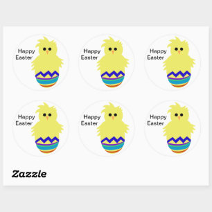 Colourful Chick Egg Easter Stickers